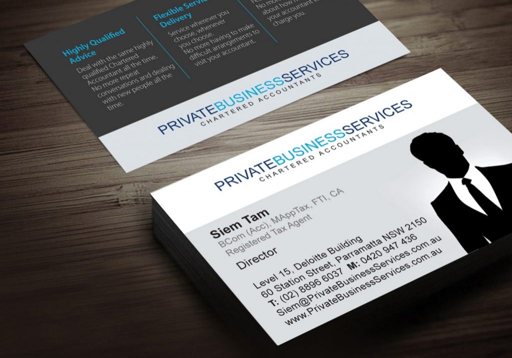 business cards for accountant
