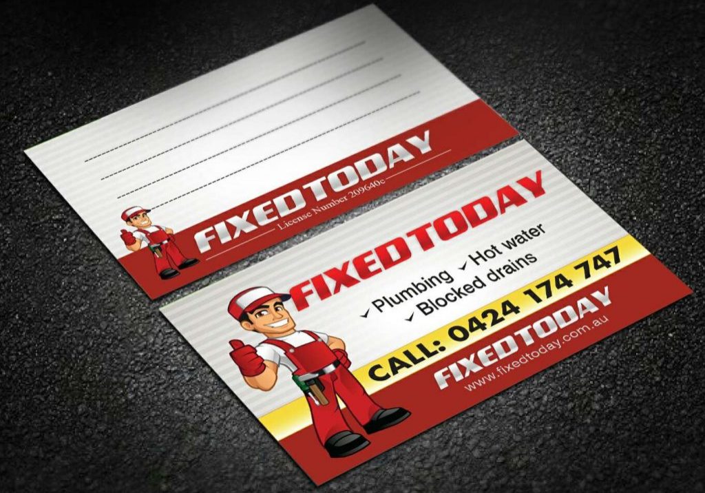business card for plumber