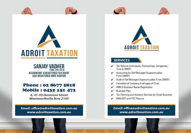 Taxation company poster design
