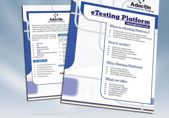 A4 Brochure for Adactin